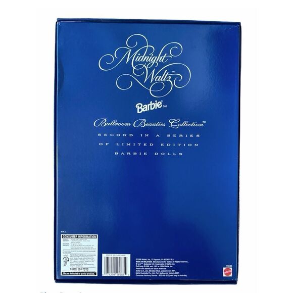 Mattel Ballroom Beauties Collection Midnight Waltz Barbie Doll Blue Velvet Gown - Picture 4 of 4